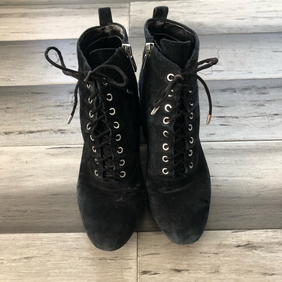 💸 5/20 Sam Edelman 'Tate' Suede Lace-Up Ankle Boot Bootie w/ Chunky Heel - Picture 3 of 16